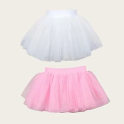Girls Multi-Layer Mesh Tutu Skirt 360-Degree Big Skirt Shape Exquisite Lock-Stitch Edge Ballet Short Skirt