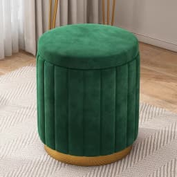 New Storage Round Stool, Shoe Changing Stool with Storage Space, Makeup Stool, Bedroom Dressing Table Round Stool