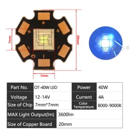 12V 36V LED Stage Light Chip 40W 60W 80W 120W 150W 200W 300W 400W Cold White Luminous For Moving Head Disco DJ Lamp Accessories