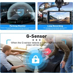 E-ACE 4'' LCD Touch Screen FHD 1080P Dashcam Camera Recorder Optional Rear Camera G Sensor HDR Loop Record Motion Detection