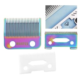 WAHFOX Groove Tooth Unique Design Pro 2 Holes Hair Trimmer Replacement Blades Set For Wahl Hair Clipper Fit Magic Clip