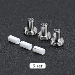 3Set 7mm Ceramic Tube Sleeve & Metal Head Connector Adapters For Visual Fault Locator Red Light Pen Fiber Optic Cable Tester