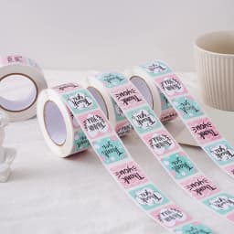 100-500Pcs Thank You Stickers 2.5cm Baking cake Packaging Envelope Sealing labels Small Business Decoration Wedding Stickers