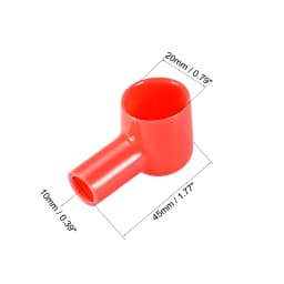 1/2/5Pairs Battery Terminal Insulating Rubber Protector Covers Red Black for 14-28mm Terminal 8-10mm Cable