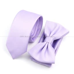 Hot Sale Bowtie Cufflink Brooch Tie Set Polyester Purple Blue Sage Green Necktie For Groom Suit Wedding Cravat Shirt Accessory