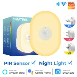 WiFi Tuya Smart Led Night Light PIR Motion Sensor Eu Us Uk Plug In Wall Lamp Warm White RGB Room App Voice For Alexa Google Home