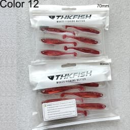 THKFISH 5/6pcs Fishing Soft Lures 7cm 8cm 10cm Paddle Tail Artificial Fishing Baits Freshwater Silicone Soft Lures Swimbait