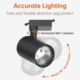 Led Track Light COB 220V Full Set Led Spot Track Lighting Rail Lamp for Living Room Clothing Store Bedroom Track Ceiling Lamp