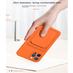 TPU Soft Card Pack Integrated Phone Case For Iphone 12 13 14 15 16 17 18 Pro Max Frosted Back Panel Skin Feeling Phone Cover