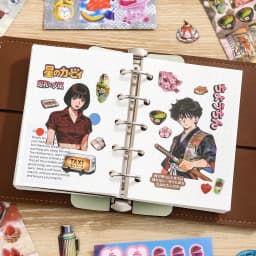 Showa Theme Die-Cut Stickers Book 25/50 Sheets for DIY Decorative Scrapbook Phone Case Collage Aesthetic Stationery Stickers