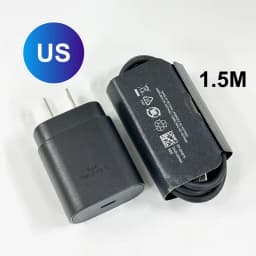 For Samsung Charger 25W Type C Fast Charge Charger 1M 1.5M 2M Cable for Galaxy S26 S25 S24 S23 S22 S21 Z Flip 8 A56 A36 A17 A35