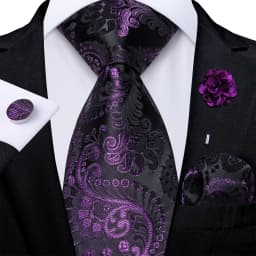 Floral Pink Ties For Men Wedding Party Man Tie Handkerchief Brooch Cufflinks Set Men Accessories Gravata