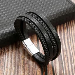 19/21/23cm Hand-woven Leather Bracelet High Quality Multilayer Tiger Eye Beaded Leather Men Bracelet Punk Bangle for Men Jewelry