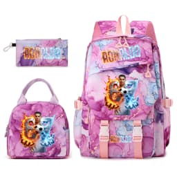 Cr7 Ronaldo 67 Print Student Backpack Set with Lunch Bag Pencil Case Teen Girls School Travel Daypack