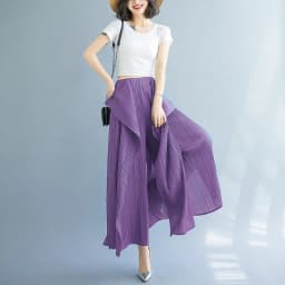 2025 New Pleated Pants Irregular Wide-legged Pants Simple Loose Large Size with Elastic Formal Occasions Commuter Women's