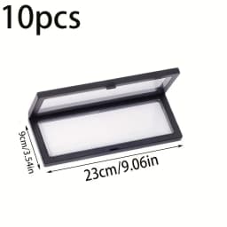 10pcs Transparent Floating Frame Display Rack Floating Storage Box Jewelry Display Box Necklace Watch Bracelet Dust Box