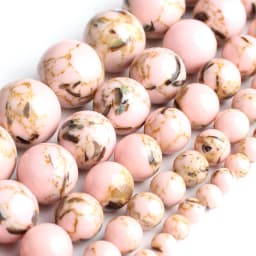 Natural Stone Round Flame Stone Beads Yooperlite Fire Sodalite Loose Spacer Beads for Jewelry Making DIY Bracelets Necklace 15''