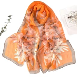 Summer Women Birch Forest Landscape Thin Soft Beach Silky Georgette Scarf Shawls 160cm Long Wraps Beach Sunscreen Hijab