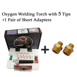 Micro Mini Gas Torch for Jewelry Welding and Soldering Kit with 5 Weld Tips for Oxygen Cylinders and Hoses (Acetylene)
