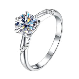 JoyceJelly S925 Ring With 1CT D Color Moissanite Diamond Female Classical Sterling Silver 925 Jewelry For Wedding Engagement