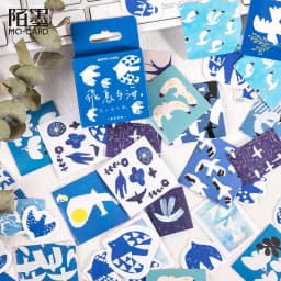 45 Pcs Fresh Flowers Sticker Set Cute Scrapbook Decoration for Kid DIY Arts Crafts Journaling Album Junk Journal