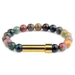 Natural Stone Couples Bracelet Secret Message Tube Notes Can Be Placed Friendship Bracelets For Women Men Charming Jewelry