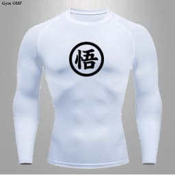 Goku Print Compression Shirts For Men Gym Workout Joging Fitness Undershirts Base Layer Quick Dry Aerobic Exercise Men Tops