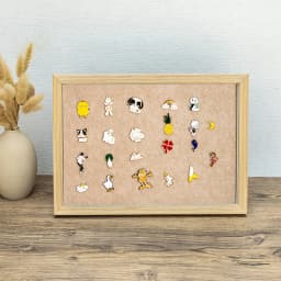 Hollow Shadow Box Frame for Badges Medals Brooches Keepsakes Wall Mountable Display Case with Storage Stylish