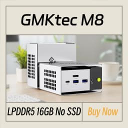 GMKtec M8 Mini PC AMD Ryzen 5Pro 6650H NUCBOX Win11 Pro LPDDR5 6400MT/s 16GB 500GB/1TB AMD Radeon 660M Oculink Wifi 6E BT5.2