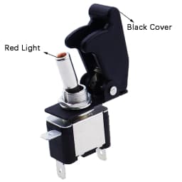 Auto Car Boat Truck Illuminated Led Toggle Switch With Safety Aircraft Flip Up Cover Guard Red Blue Green Yellow White 12V20A