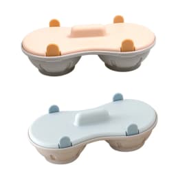 Microwave Egg Poacher Efficient Microwave Double Egg Poacher Cook Poached Eggs with Detachable Drain Basket Heat for Kitchen