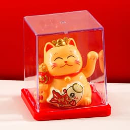 2inch Mini Lucky Cat Ornament Solar Powered Claws Movable Lucky Cat Decoration For Desk Table Counter Bring Fortune Ornaments