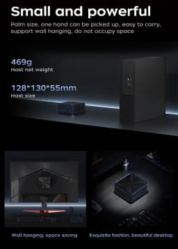 AittactXTexHoo MINI PC AMD R7 8745HS 7840HS 7735HS R5 6600H DDR5 NVMe Dual HDMI DP 4K Wifi6 WDesktop Gaming Computer