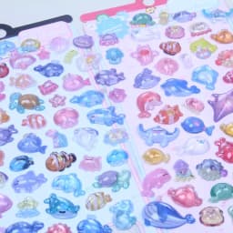 1 pc/4 pcs Cute Marine Fish Shark 3D Relief Stickers Scrapbooking Diy Journal Cute Stationery Sticker School Gift