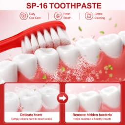 ZaiDoc 3Pcs Toothpaste Set : Probiotic + Coconut Whitening + Clear Gel with Christmas Hearts Nano Hydroxyapatite Natural Oral Care 120g Each