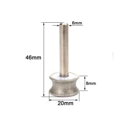 SI FANG Concave Diamond Grinding Wheel 2-12mm for Glass Jade Ceramic Sharpening Rotary Grinding Tool Polishing Wheel