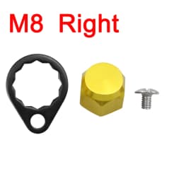 EKfan M8 Daiwa M7 Shimano Left / Right Hand Nut With Black 15MM Lock Washers and Screws For Baitcasting Fishing Reel DIY Parts