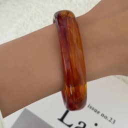 Salircon 3 Styles Boho Brown Off White Resin Acrylic Wide Bracelets Women New Stackable Round Chunky Bangle New Year Jewelry