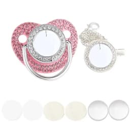 Only Blank Newborn Pacifier Clip Holder Baby Shower Gift Toddler Pacifier Dummy Baby Teether Infant Nipple BPA Free