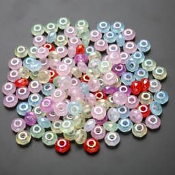 20Pcs 15mm White Brown Acrylic Round Big Hole Beads Loose Spacer Bead For DIY Necklace Bracelet Earring Jewelry Making Accessory