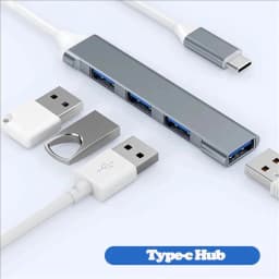 USB Type C HUB MINI USB Multi 4 Port 4 in 1 Aluminum Alloy Splitter Adapter OTG For Samsung Macbook Pro Air PC Notebook