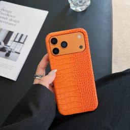 Crocodile Patterned PU Leather Glossy Case For iPhone 18ProMax 17 16 15 14 Pro Max Plus 13 12 11 Luxury Creative Frameless Cover