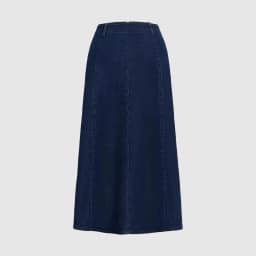 Deep Blue Midi Denim Skirt A-Line Skirt Casual Style Mid-Length Independent Station TK Women's Fashion Spring Summer Autumn