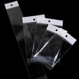 50-100pcs/lot Transparent Self Adhesive Packaging Bag Plastic Hanging Opp Pouches Seal Gift Bags for Jewelry Display Supplies
