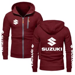 Suzuki Logo Motorcycle Racing Team Men Zip Up Hoodie 2026 New Casual Male Sweatshirt Spring Autumn Sports Men's Jackets Coat