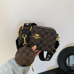 Advanced Women's 2026 New Retro Printed Wide Shoulder Strap Small Square Bag Fashion Single Shoulder Diagonal Cross Bag Trendy