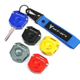 CNC Key Cover Case Shell Protection & Embroidery Keyring Keychain Key Chain Motorcycle Accessories For Yamaha MT07 MT-07 MT 07
