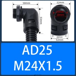 Corrugated Pipe Turning Joint Electric Box Waterproof Protection Cable Plastic Fixed Head AD13 AD15.8 AD18.5 AD21.2 AD25 L Type