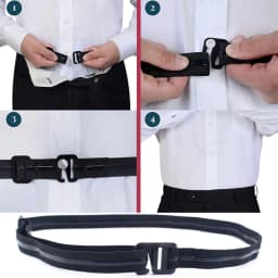 2pcs Men's Shirt Holders Stays Y-Style Adjustable Elastic Leg Suspenders Straps Non-slip Clips Sock Garter Clamps for Military