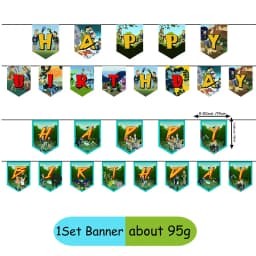 Wild Kratts Jungle Theme Birthday Party Ceremony Scene Layout Decorative Banner Spiral Honeycomb Pennant Disposable Items
